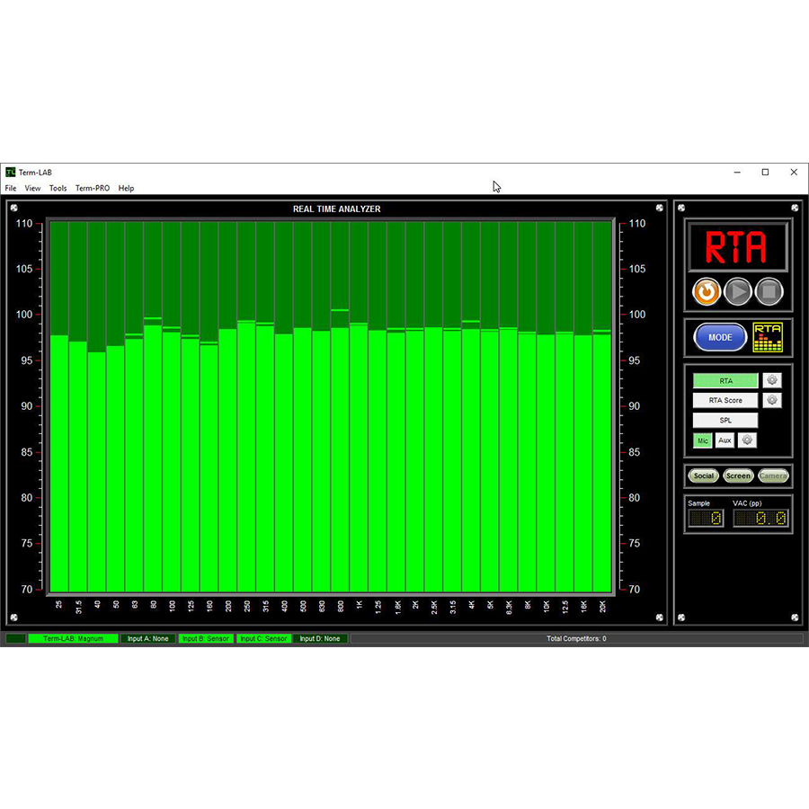Term-LAB Magnum Real Time Analyzer (RTA) for 20Hz-20KHz measurements.