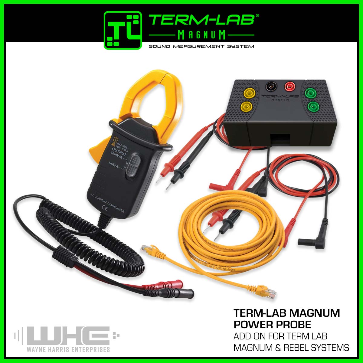 Term-LAB Power Probe - Amplifier Power Measurement for Car Audio. Unlock advanced amplifier power measurement capabilities with the Term-LAB Magnum Precision Power Probe—an essential add-on for Term-LAB Magnum or Rebel system (sold separately).