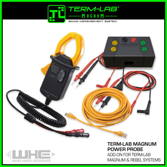 Term-LAB Power Probe - Amplifier Power Measurement for Car Audio. Unlock advanced amplifier power measurement capabilities with the Term-LAB Magnum Precision Power Probe—an essential add-on for Term-LAB Magnum or Rebel system (sold separately).